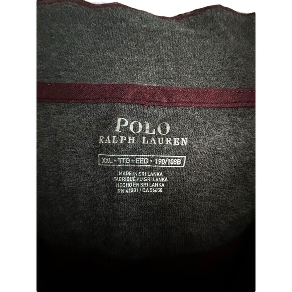 Polo Ralph Lauren Sweater Mens XXL 1/4 Zip Pullover‎ Jacket Burgundy #P13-1 - Picture 2 of 10